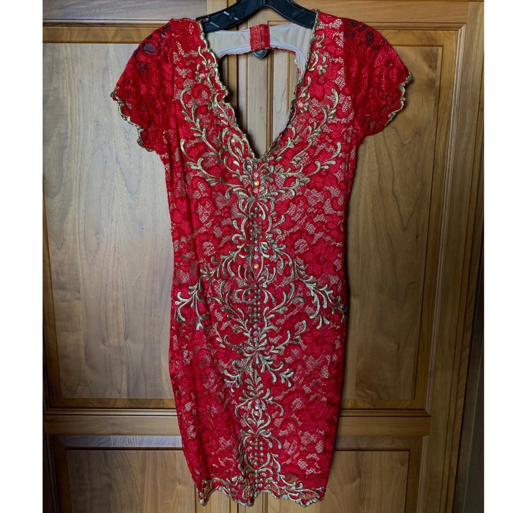 HOLT Maison DeLuxe Red Mini Dress